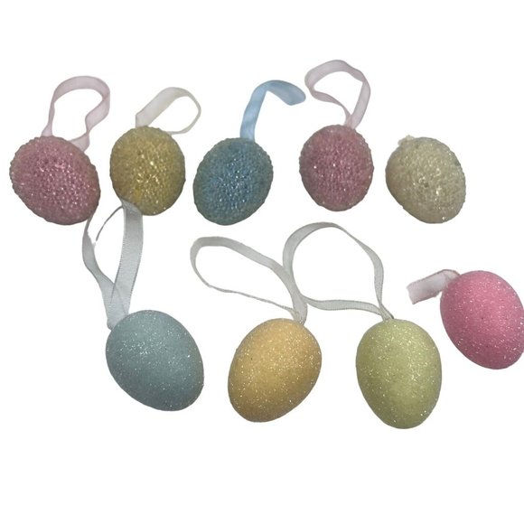 19 Easter Tree Ornaments Resin & Wooden Rabbits Foam Eggs READ DESCRIPTION - Picture 11 of 12
